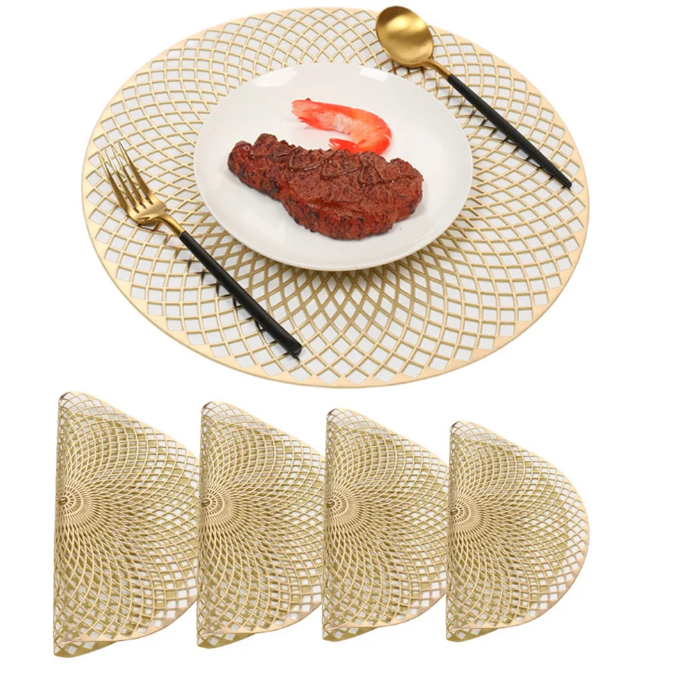 

Mat Coasters nordic home decor Round Placemats placemats for table 4pc Washable Round Placemats for Kitchen Table Heat-resistan
