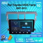 Автомобильный радиоприемник 2DIN Android 10 для Toyota VIOS Yaris 2007-2012 GPS-навигация автомобильный радиоприемник стерео DSP Автомобильный приемник NO 2DIN DVD