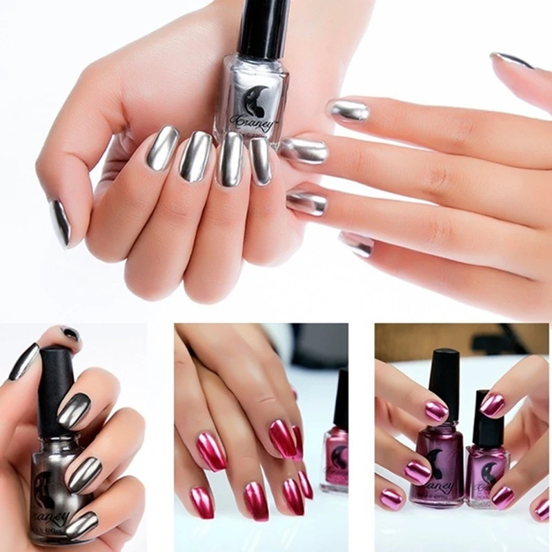 

6ml Women Girl Beauty Makeup Sexy Metallic Mirror Effect Manicure Tool Nail Art Polish Varnish Sticker Soak Nail Art Tools esmal