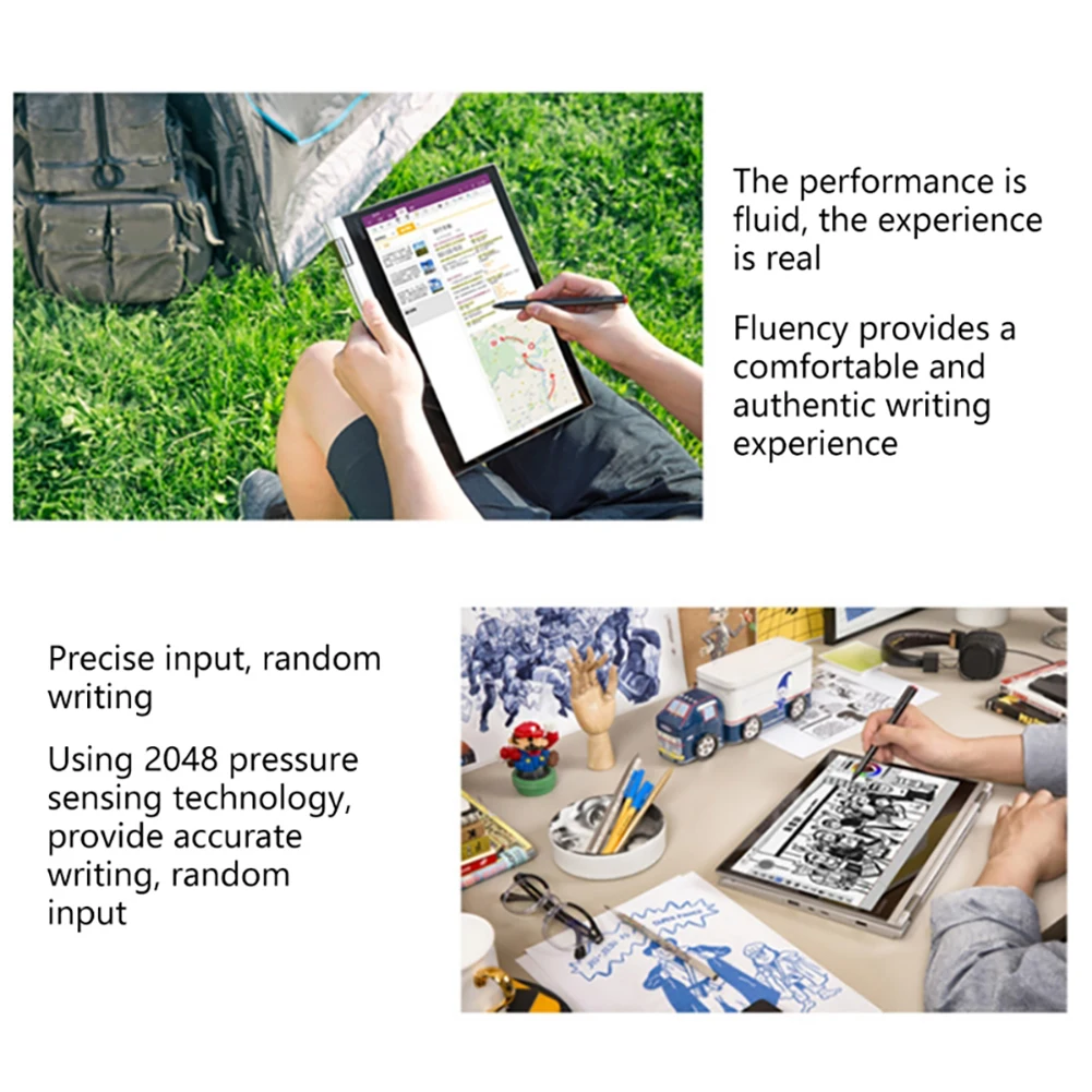 2048 touch stylus pen for lenovo thinkpad yoga 520530720900s920 miix 510520700710720 tablet laptop stylus active pen free global shipping