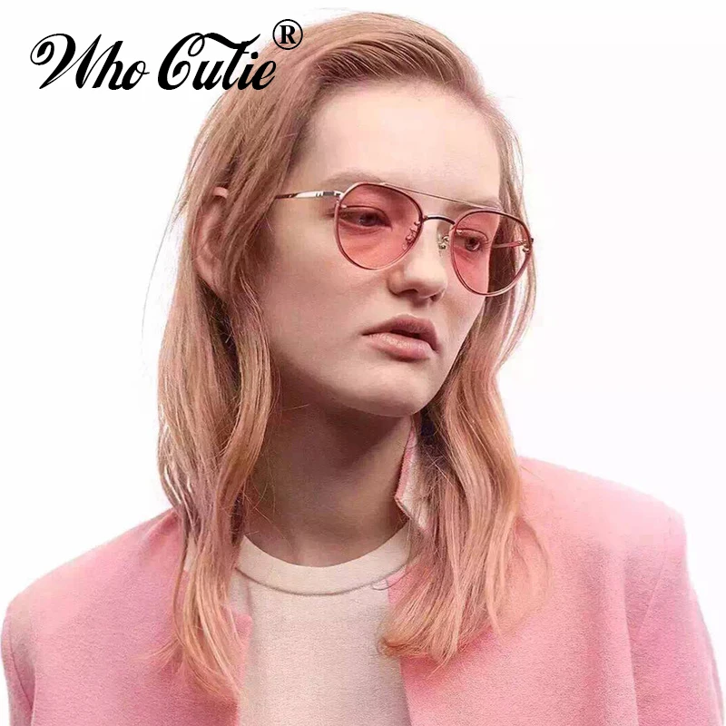 WHO CUTIE 2018 Круглые Солнцезащитные очки для мужчин и женщин брендовые дизайнерские