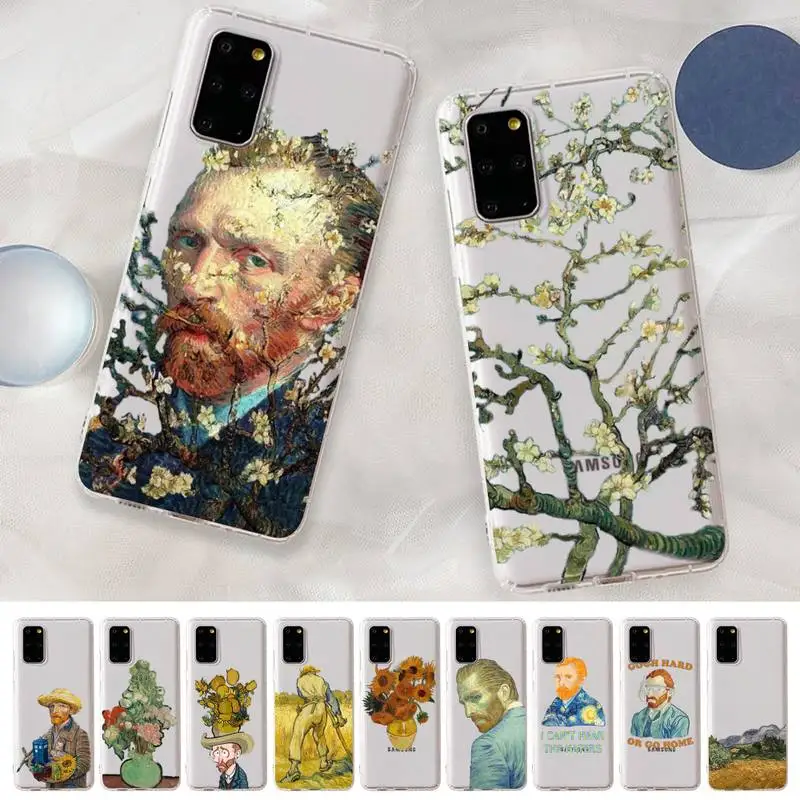 

Art Aesthetic Vincent Van Gogh Starry Night flower Phone Case For Samsung A 10 20 30 50s 70 51 52 71 4g 12 31 21 31 S 20 21 plus