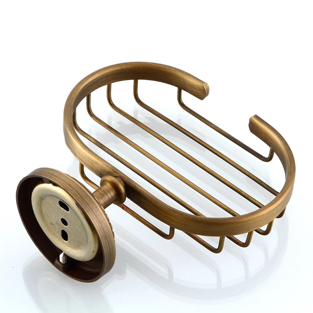 

Vintage Style Brass Wall Mounted Bath Shower Soap Dish Holder Soap Basket Antique Brass Soap Shelf Tray for Home Bathroom
