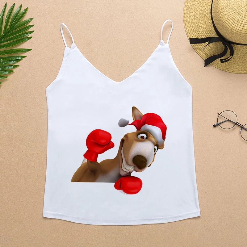 Женский укороченный топ на бретелях белый Повседневный Топ с v-образным вырезом и