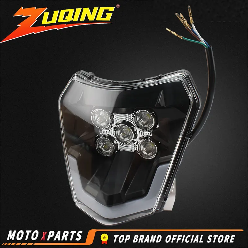 Headlight For Pit Bike KTM SX SXF XCF XCW EXC 300 450 Head Light LED Wick Universal Enduro Accessories Motorcycle |