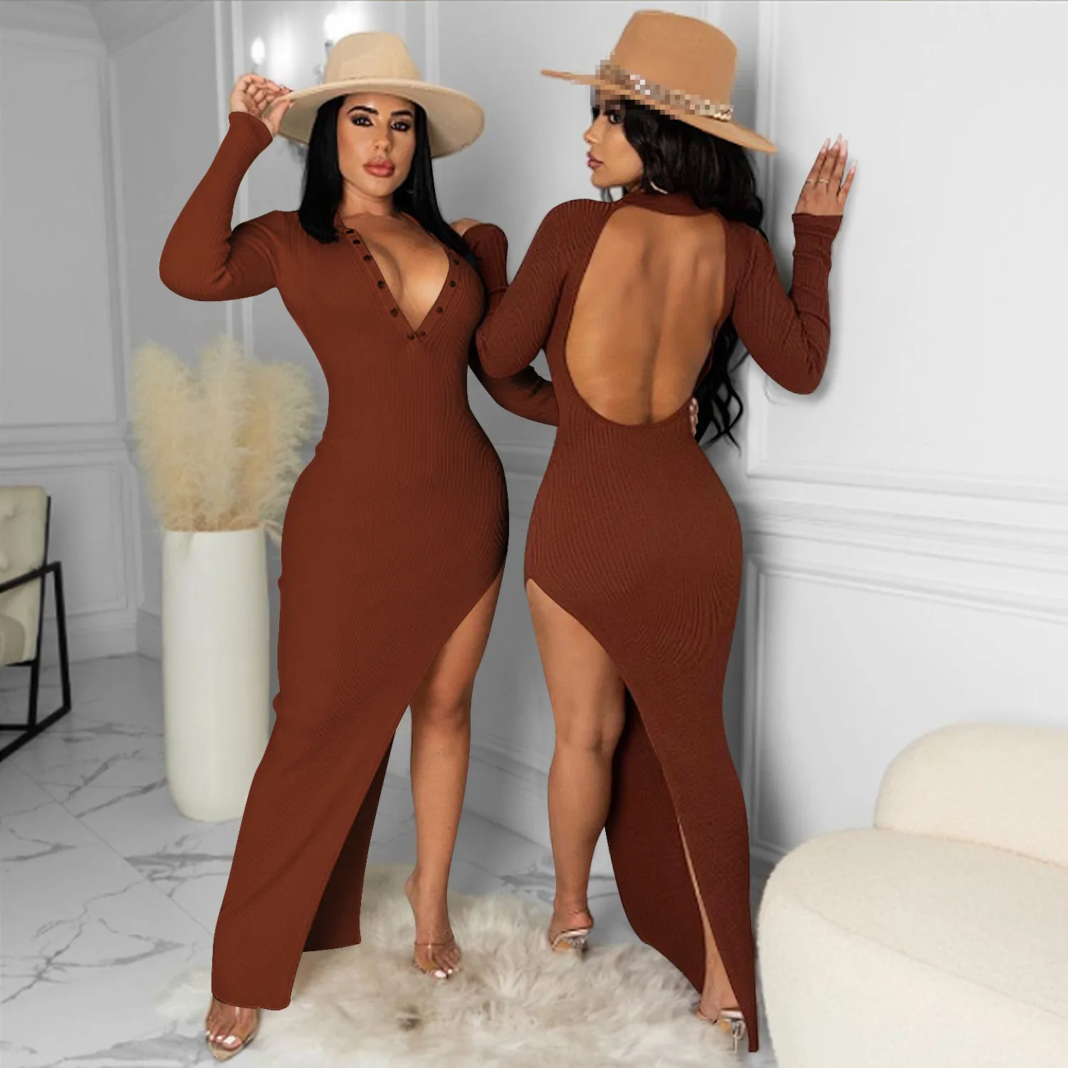 

Платья для женщин 2021 облегающее платье вечерние платья с длинным рукавом осенняя одежда для женщин сексуальное вечернее платье оптовая про...