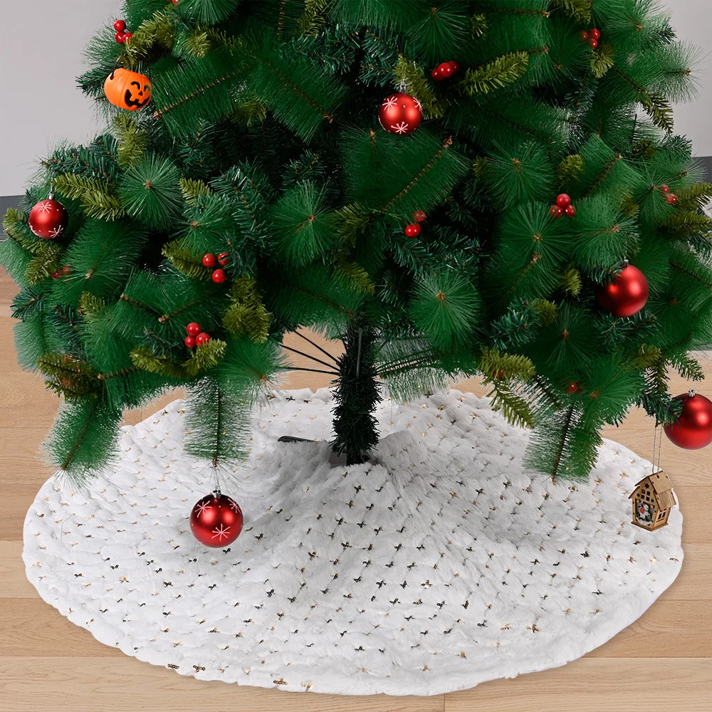 

Christmas Tree Apron Home Hotel Shopping Mall Decoration Supplies Christmas Gold/silver Sequined Tree Skirt Christmas Decoration
