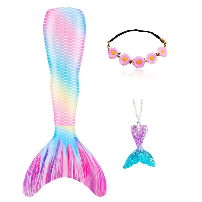 Женский костюм русалки с хвостом купальный без моноласта для взрослых и детей |