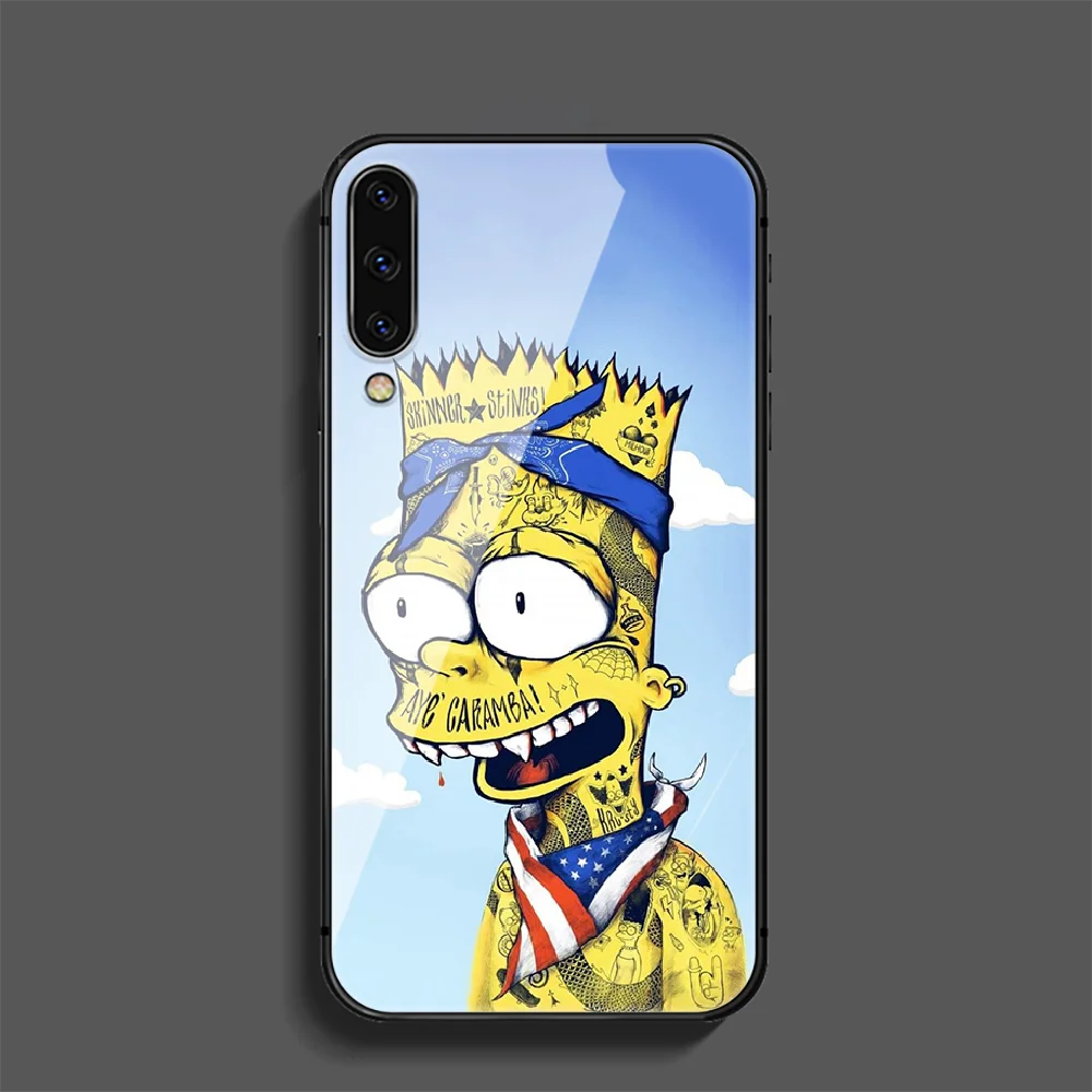 

Funny Simpson Phone Tempered Glass Case Cover For Samsung Galaxy A 3 5 7 10 20 20E 21S 30 30S 40 50 51 70 71 S Hot Cover Trend