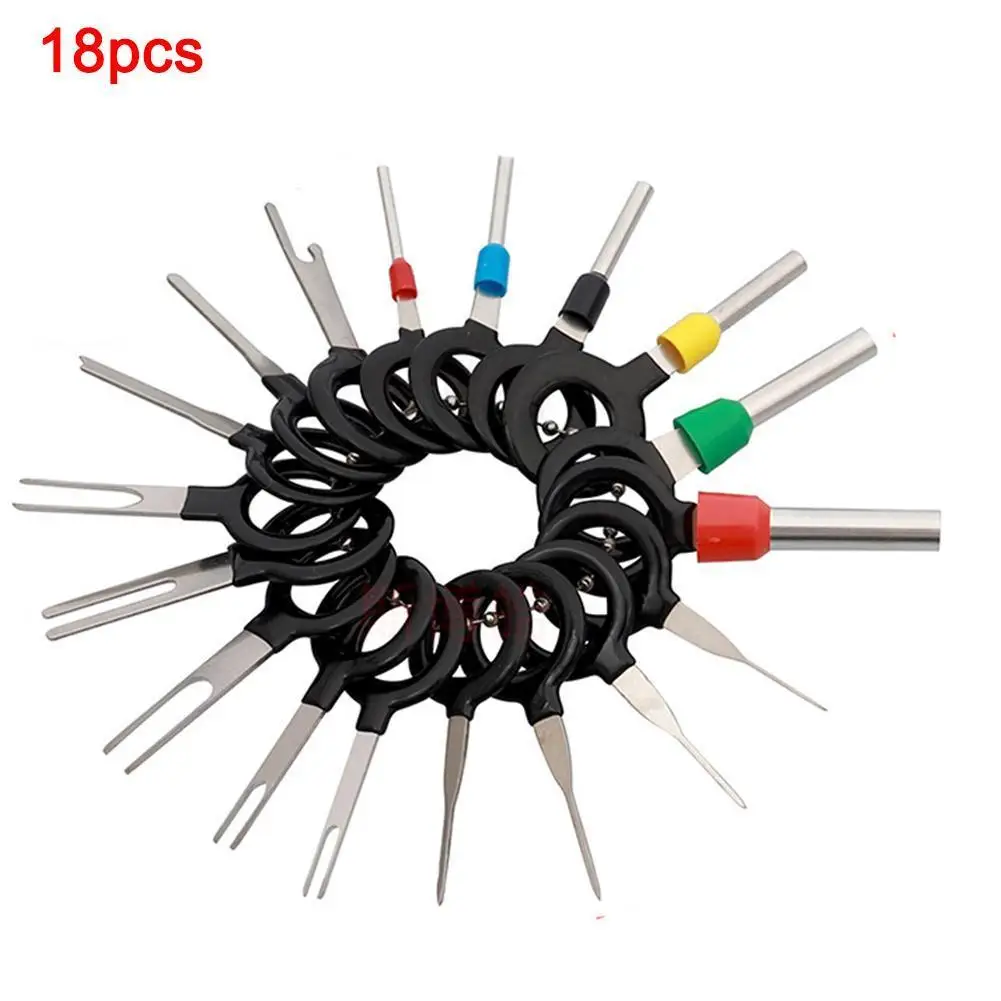 

18pcs Terminal Removal Tool Car Electrical Wiring Crimp Connector Pin Needle Extractor Kit Repair Tools