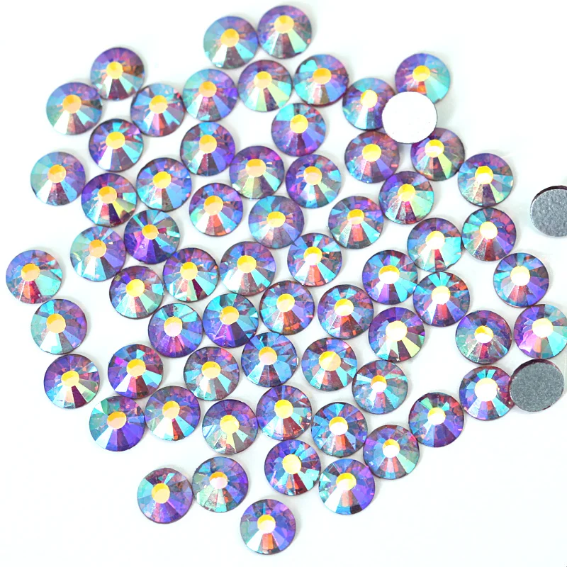 Светлый аметист AB для дизайна ногтей всех размеров стразы стеклянные кристаллы