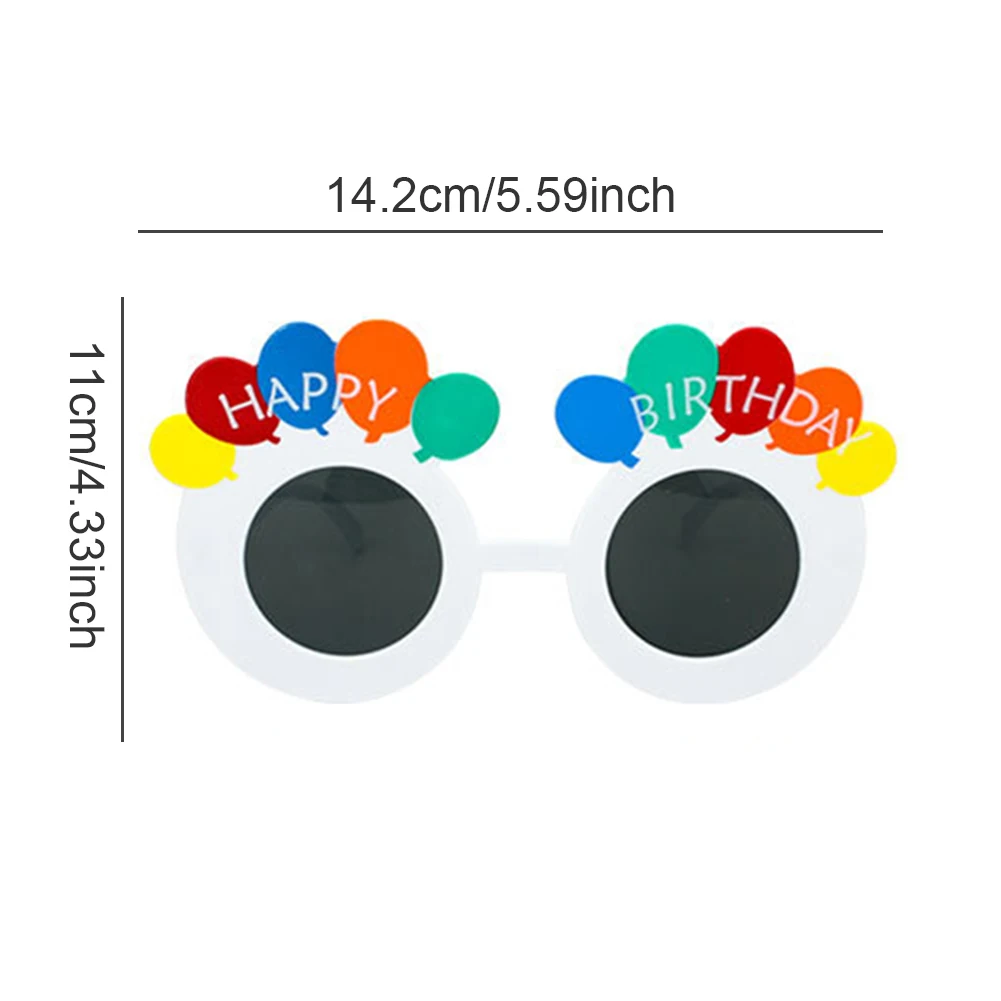 

Party Glasses Birthday Eye Glasses Novelty Sunglasses Funny Photo Booth Props Selfie Colorful Party Birthday Selfie Glasses