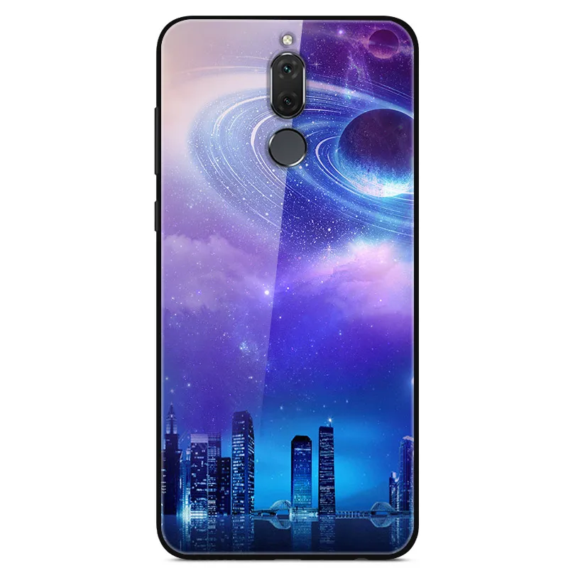 Чехол для Huawei Mate 10 lite жесткий чехол с принтом на заднюю панель из закаленного