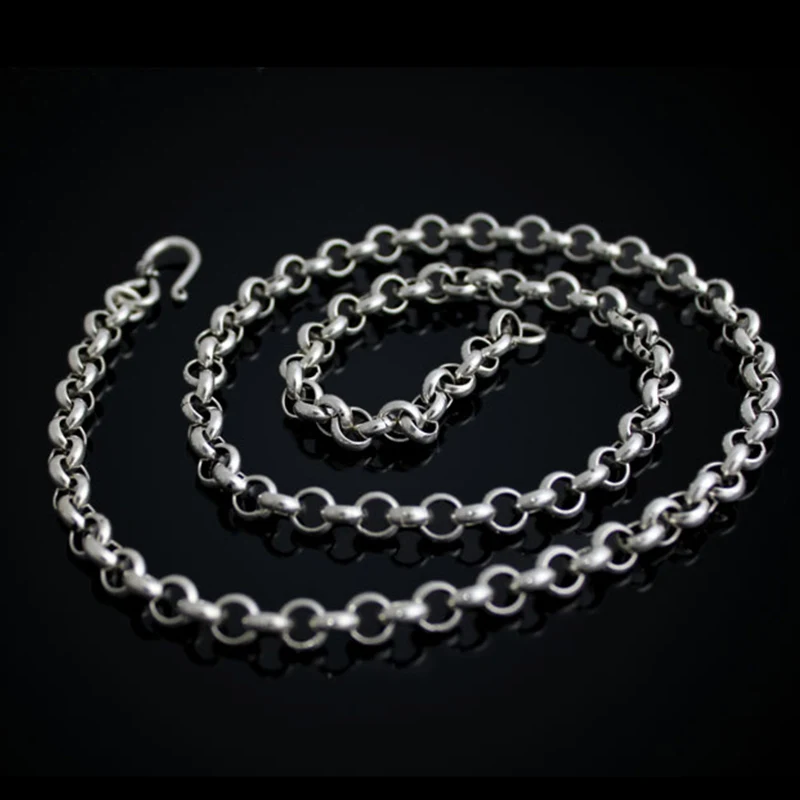 ZABRA длинное ожерелье ручной работы из стерлингового серебра 925 пробы для мужчин и