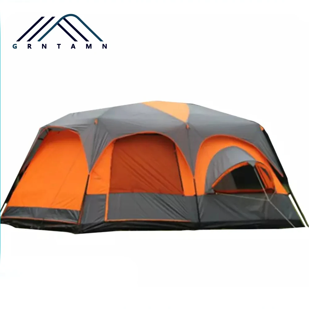 

High Quality 10 Persons Double Layer 2 Rooms 1 Hall Large Outdoor Family Party Tents Big Space Waterproof Camping Tent Carpas