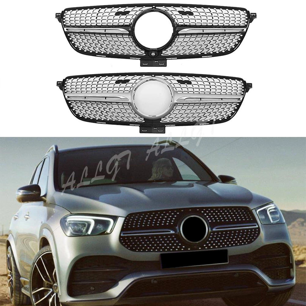 Спортивная передняя решетка бампера для Mercedes Benz GLE Coupe C292 GT алмаз черный серебристый
