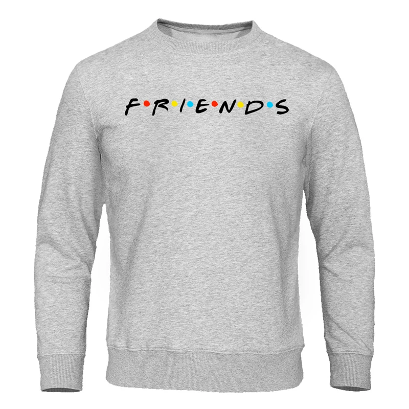 

Модная толстовка, Новинка осени 2019, мужские толстовки с принтом друзей, толстовки в стиле Харадзюку, повседневные пуловеры, свободные мужск...