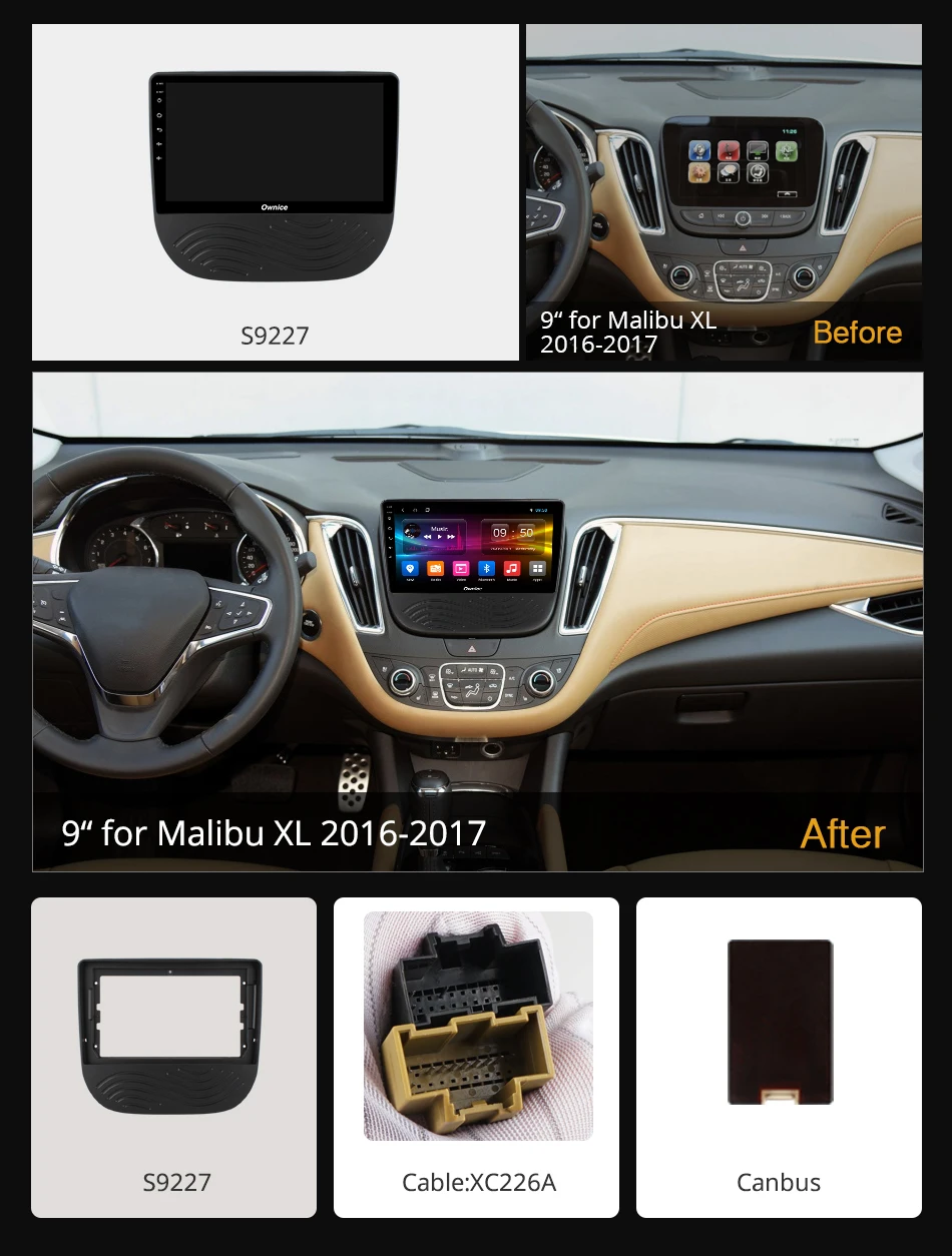 Ownice K3 K5 K6 2 DIN Android 9 0 8 Core 360 Panorama DSP 4G LTE Автомобильный DVD Радио для Chevrolet Malibu XL 2016 2017 GPS