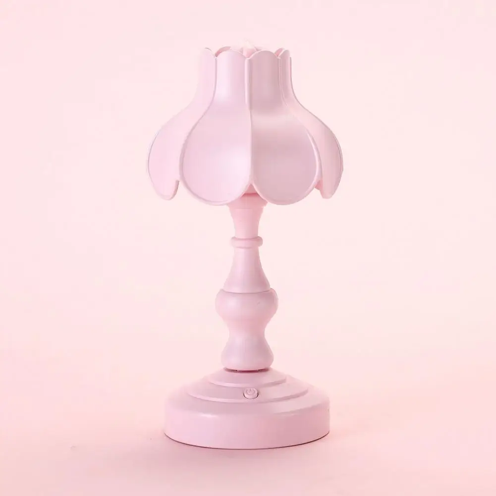 

Night Light Lotus Shape USB Mini Retro Eye-protection Table Night Lamp Home Bed Side Study Night Lamp