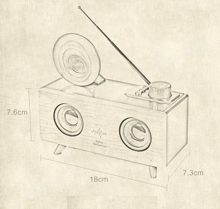 Домашняя Bluetooth-колонка в стиле ретро Портативная Беспроводная колонка с функцией