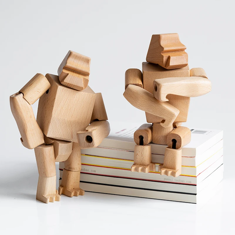 Деревянные фигурки животных Gorilla из бука для украшения дома|Статуэтки и