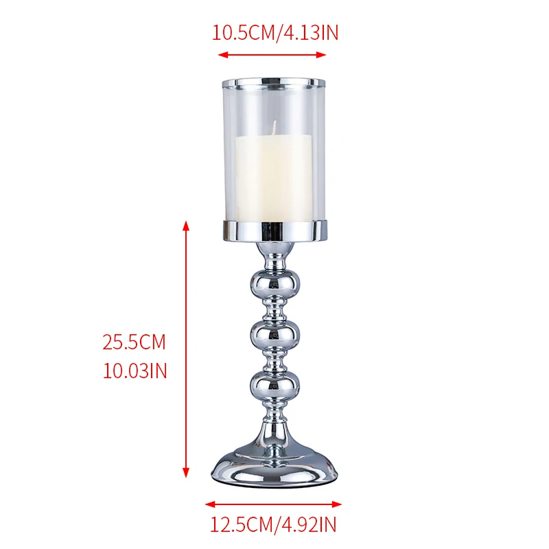 С украшением в виде кристаллов подсвечник для свечи столба используется свадьбы