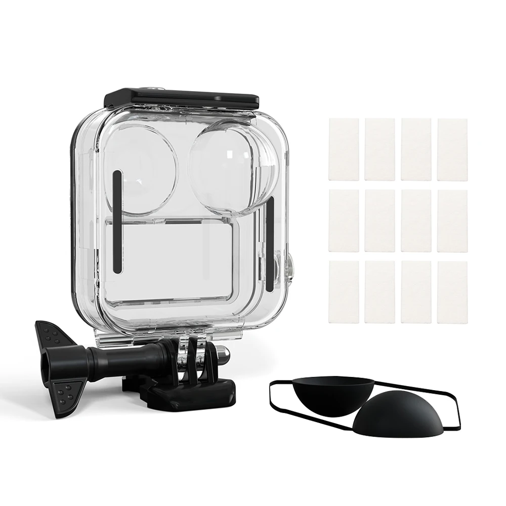 Цена Для GoPro Max водонепроницаемые чехлы Защитный чехол для Go Pro 360 панорамная Спортивная камера чехол для дайвинга закаленная пленка набор детале...