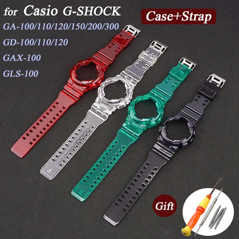 

Watch Accessories Transparent Glacier Watch Bezel Strap for G-SHOCK GA100 GA-110/200/300 GD-100/120 GAX100 GLS100 Watchband Case