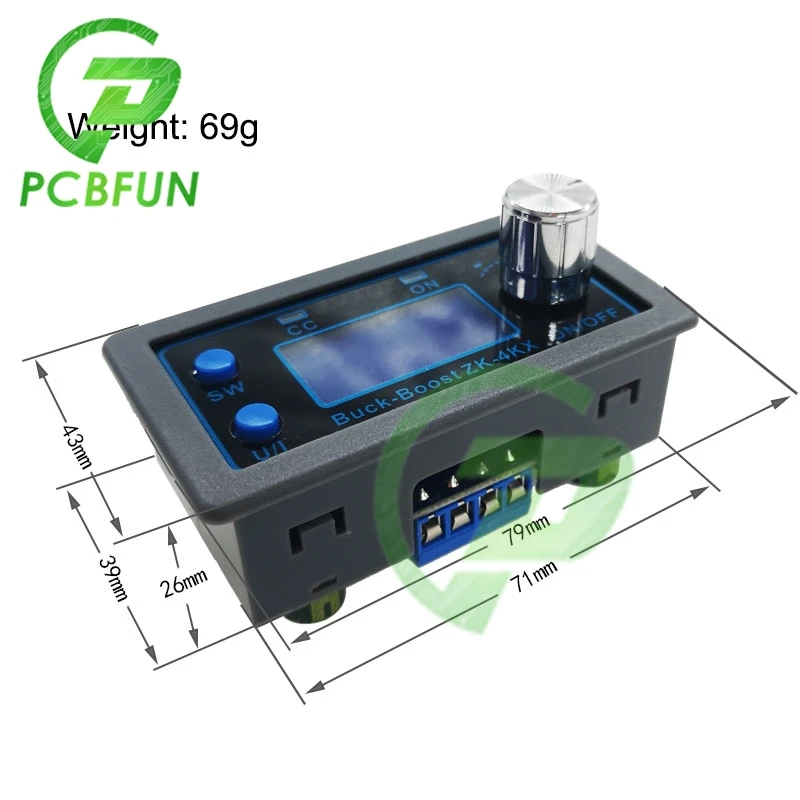 DC Buck Boost конвертер CC CV 5V-30V 4A 5V 6V 12V 24V Модуль питания регулируемый лабораторный