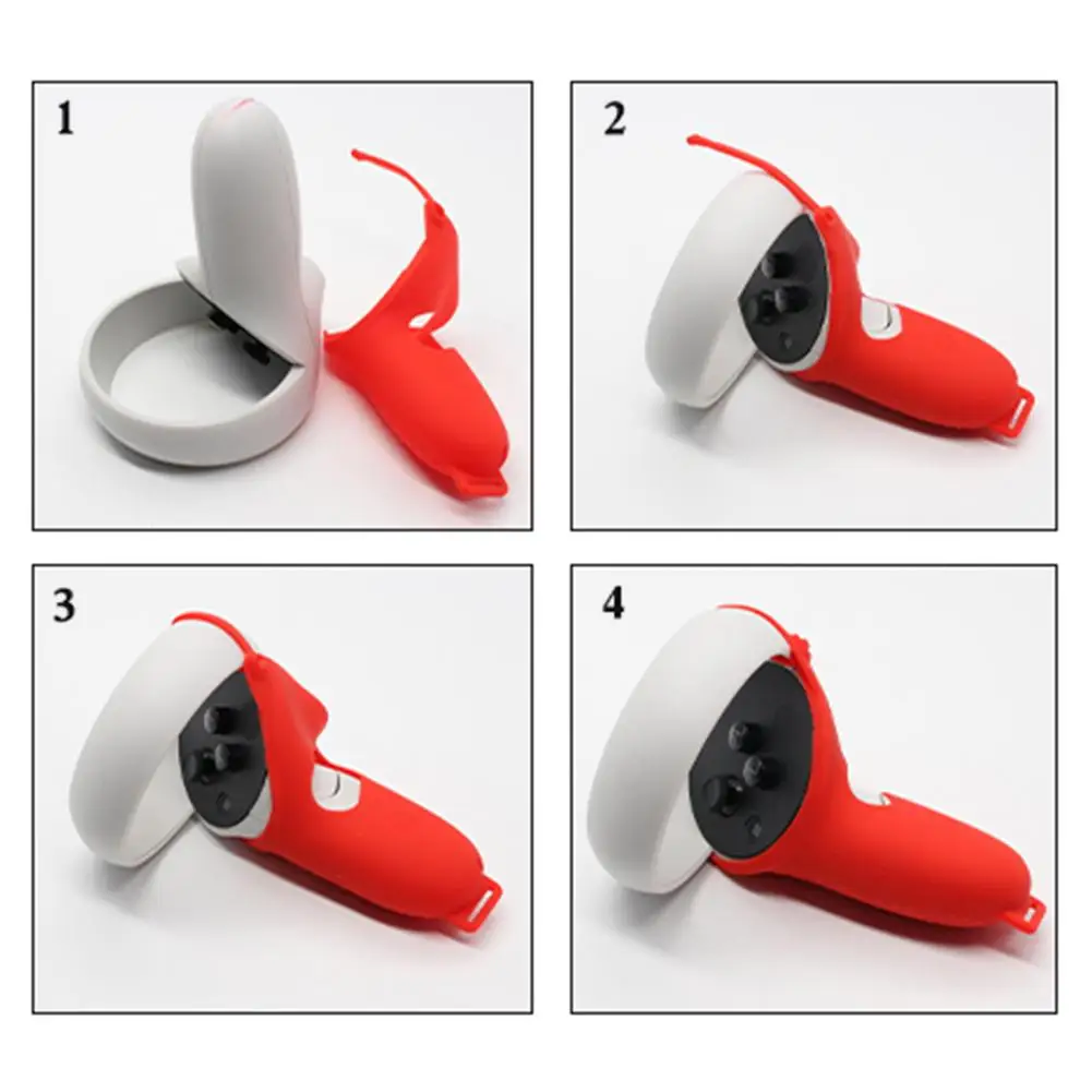 Силиконовые аксессуары для контроллера VR Oculus Quest 2 защитный чехол крышки на ручки