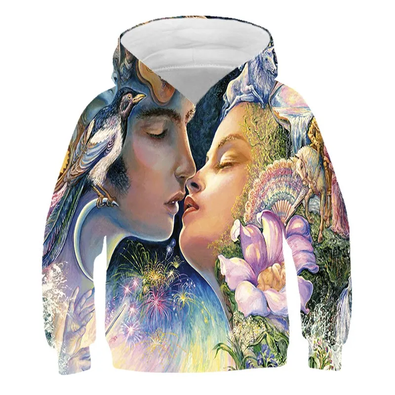 

Hoodies Mens Autumn/Winter Angel 3D Print Hooded Sweatshirt Men Sweatshirt Lounge Wear Fashion Hooded Streetwear Men Clothing