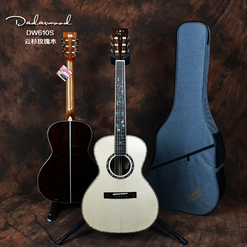 Dadarwood DW-BY610S 39 дюймов ОА форма тела, твердая верхняя Акустическая гитара, акустическая электрогитара