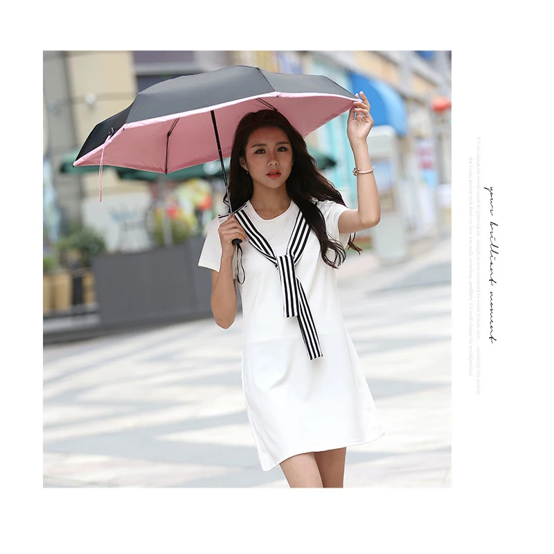 Мини-зонт компактный маленький женский зонтик складные зонтики от дождя