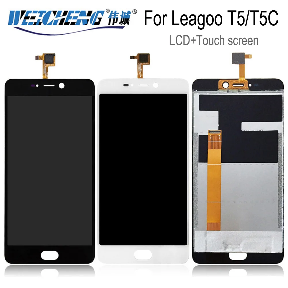 for leagoo t5 lcd display and touch screen assembly repair part phone display accessories for 100 new leagoo t5c t5 c free global shipping