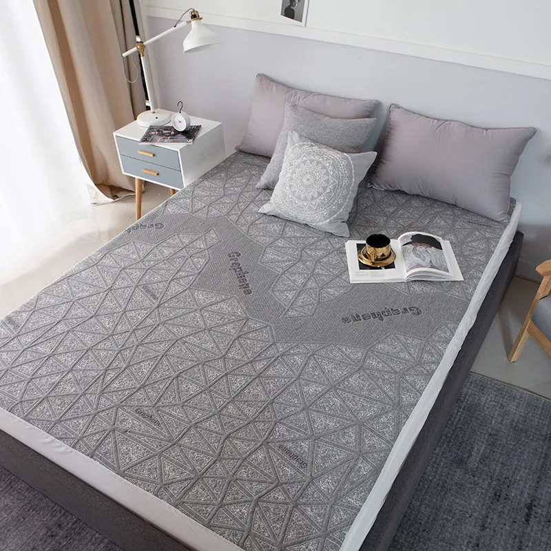 Waterproof Bed Cover Washable Simple Mattress Graphene Fitted Sheet Air Layer Cotton Dust Anti-mite | Дом и сад