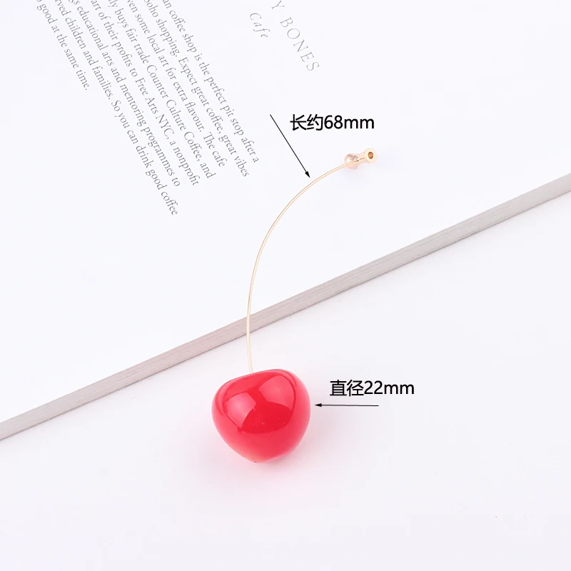 2 шт Diy Ювелирные серьги девушка японское Моделирование Вишневый вкус кулон