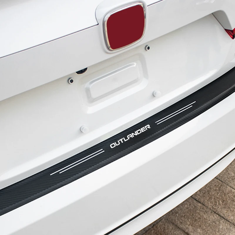 Наклейка на автомобильную фотопластину из углеродного волокна для Mitsubishi Outlander 3