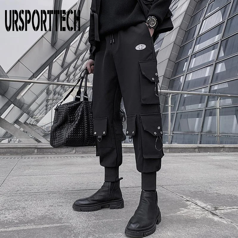 

Fashion Men Jogger Pants Hip Hop Streetwear Sweatpants Trousers Splicing Tactical High Quality Men Cargo Harem Pants Men Clothes