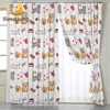 BlessLiving Dog and Cat Curtain for Living Room Kawaii Bedroom Curtain Blackout Cartoon Window Treatment Drapes Cute Gardinen 1