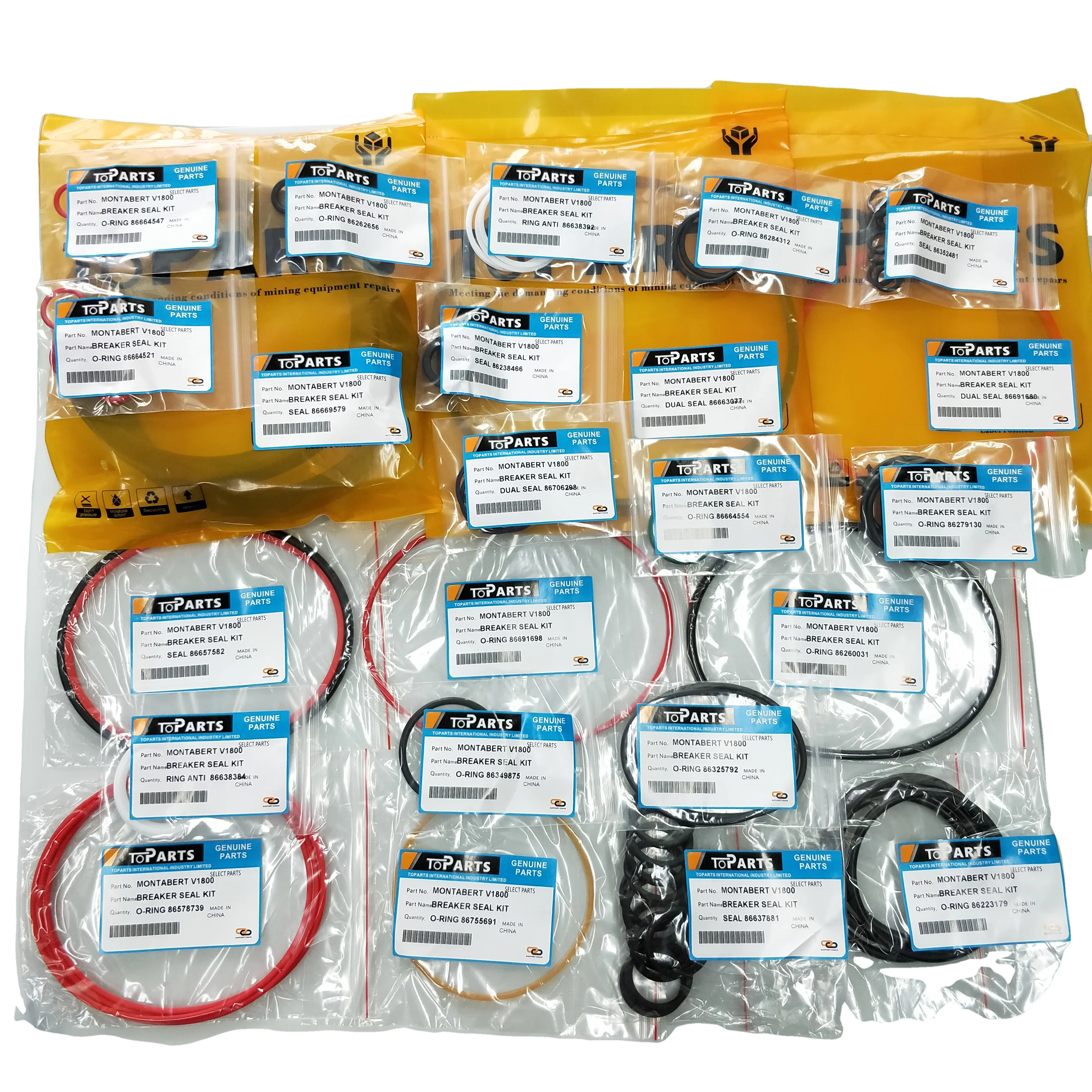 

186714524 86755733 MONTABERT V1800 Hydraulic Breaker Seal kit MONTABERT V1800 Hammer Seal Kit V1800 repair kit