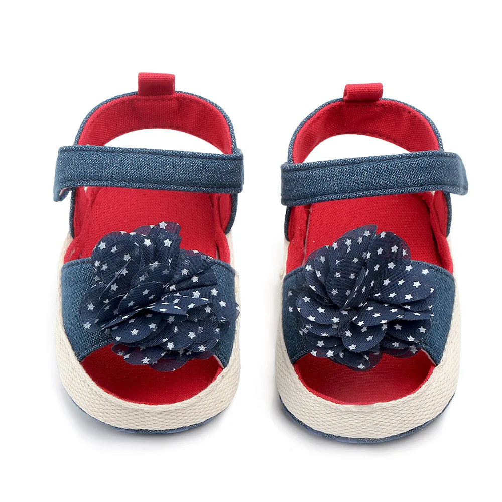 

Summer Baby Girl Shoes Non-Slip Floral Flower Toddlers Newborn Infant Sandals Soft Crib Non-slip Walkers Shoes 0-18M