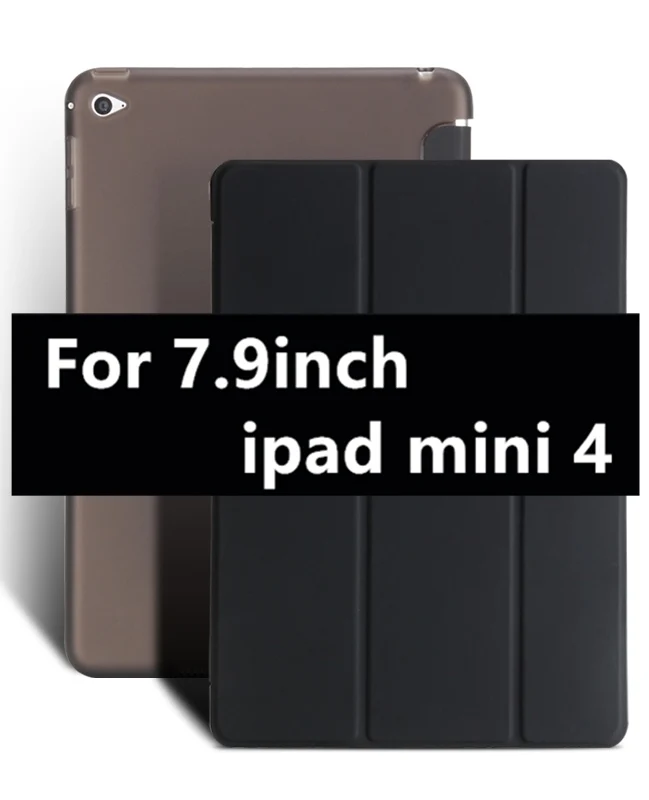 Чехол для ipad 5 Air с откидной подставкой для ipad 2/3/4, полностью умный чехол из искусственной кожи для ipad mini 4, чехол для ipad Air, настольный чехол+ ручка - Цвет: mini4 black