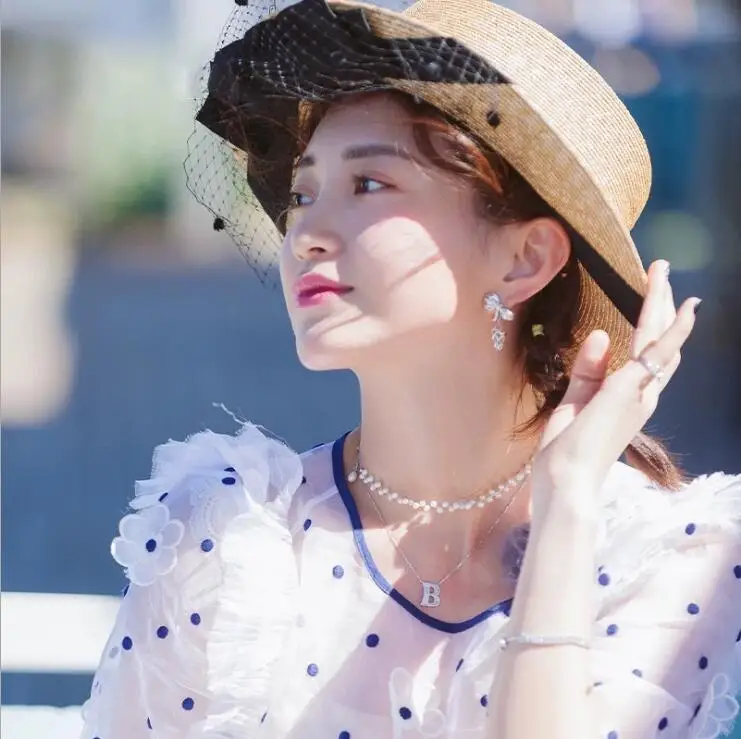 Uilz буквы цепь подвески ожерелья для женщин Циркон в стиле хип хоп ювелирные