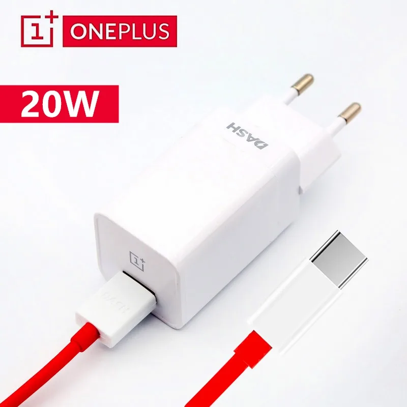 Original EU Oneplus 7t Dash Charger 20W Fast Charge Travel Adapter Quick 4A Cable For One Plus 3t 3 5t 5 6 6t Smartphone | Мобильные