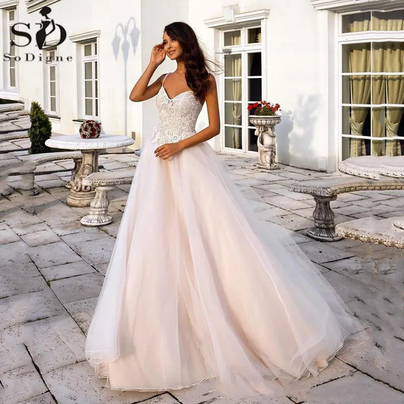 

Boho Свадебные платья 2020 Новый сексуальный топ с открытой спиной кружевное пляжное свадебное платье сад страна слоновая кость свадебное плат...