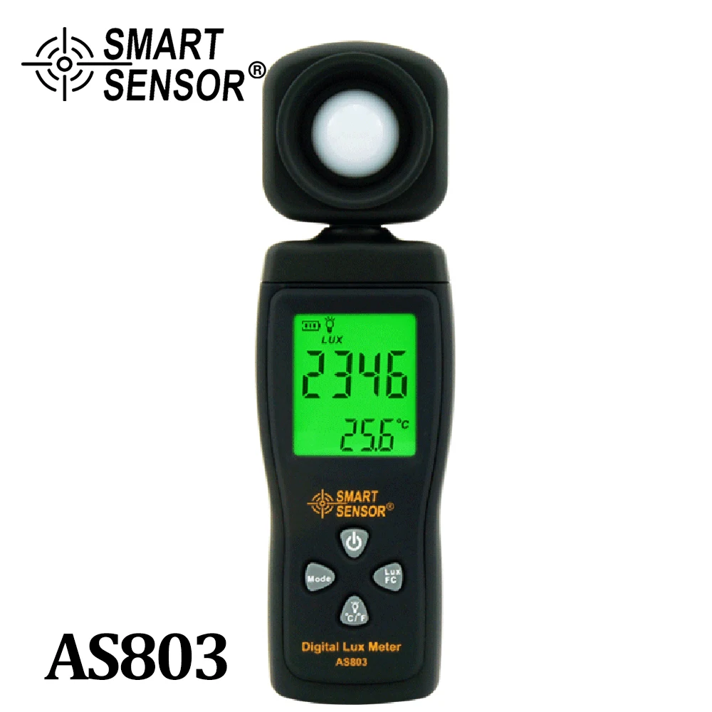 

Smart Sensor AS803 Digital photography Mini spectrometer actinomete Lux Meter light meter Luminance tester 1-200,000 Lux tools