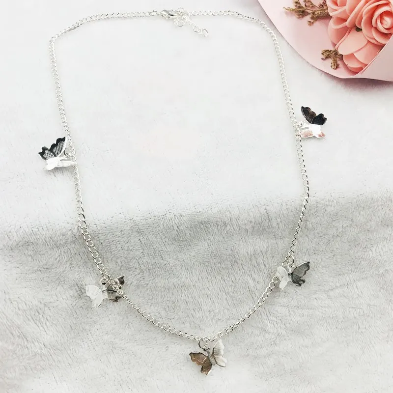 

Butterfly Necklace For Women Gold Silver Color Clavicle Choker Chain 2020 Fashion Female Jewelry Gift Accessories Collares Mujer