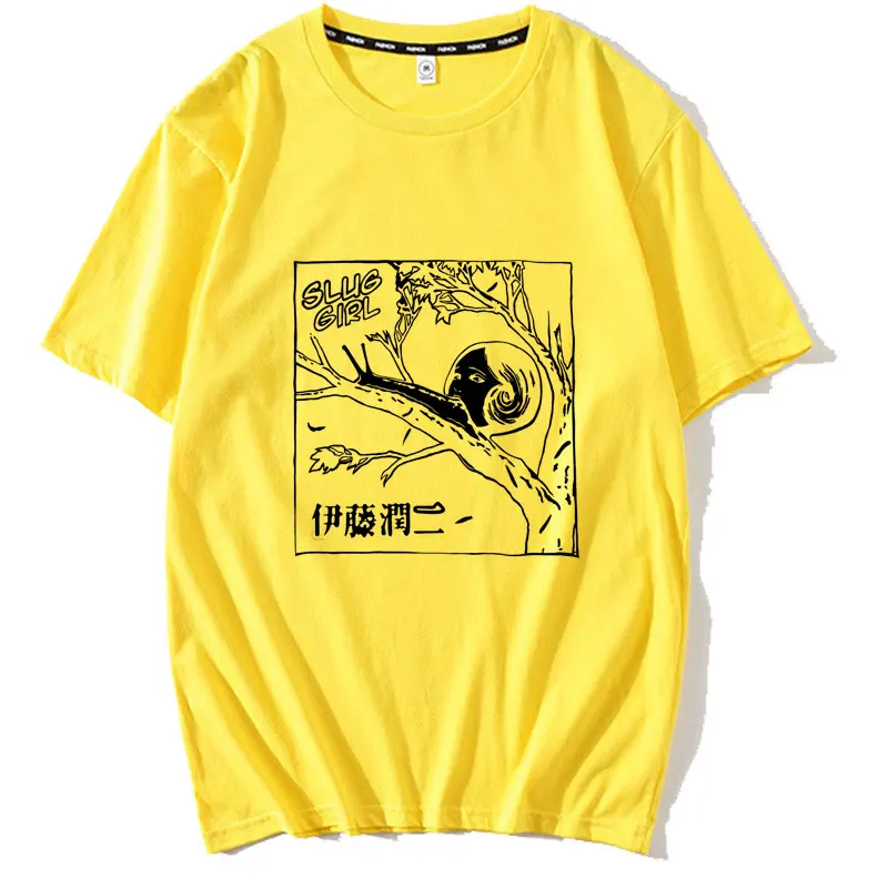 

Japan Anime Manga Flower Junji Ito T-Shirt Unisex Short Sleeve White Summer Loose Tops Brand New 2020 Summer Men Casual T Shirt