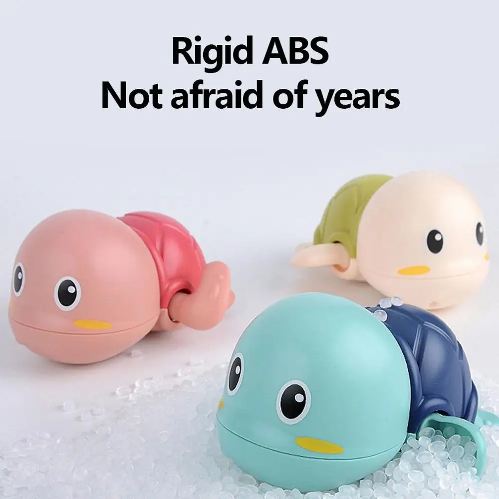 

1 PC Cute Cartoon Animal Tortoise Clockwork Toy Baby Water Bath Toys Swim Turtle Chain Toy Gift For Kids