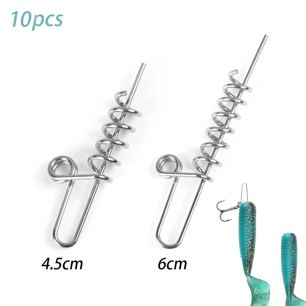 10 шт. мягкие приманки крючок штифт 45 мм 60 пружинный фиксированный замок